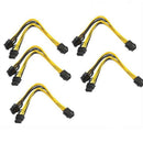 (5-pack) PCI-E 6-pin to 2x 6+2-pin Power Splitter Cable PCIE PCI Express 5X S5Z8