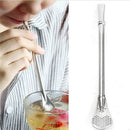 Pro Tea Stainless Steel Drinking Yerba Mate Straw Gourd Bombilla Filter Spoon AU