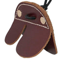 Cowhide Archery Finger Tab For Recurve Bows Hunting Finger Protector Brown X2G7