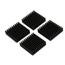 4 pcs. 35x35x10mm aluminum square Aluminum side radiator cooling fin black T4Y4