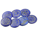 7pcs Natural Blue Lapis Lazuli Set Crystal Polished Engraved Crystal Reiki