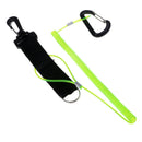 1 Piece Black, Green Kayak Paddle Leash Fishing Rod Coiled Lanyard Accessory