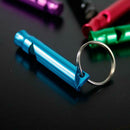 12pcs 12mm Aluminium Mini Whistle Emergency Whistle Keyring Camping Su WEO
