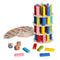 Colored Wooden Tower Stacking Game, Fine Motor Skill Building Blocks with Dice