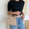 Lattice Pattern PU Women Shoulder Bags Elegant Crossbody Handbags (Khaki)