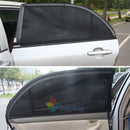 2Pcs Car Window Side Sun Shade Cover Block Static Cling Visor Screen Black