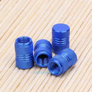 4pcs Aluminum Alloy Auto Car Tire Tyre Wheel Valve Stem Caps Dust Covers Blue