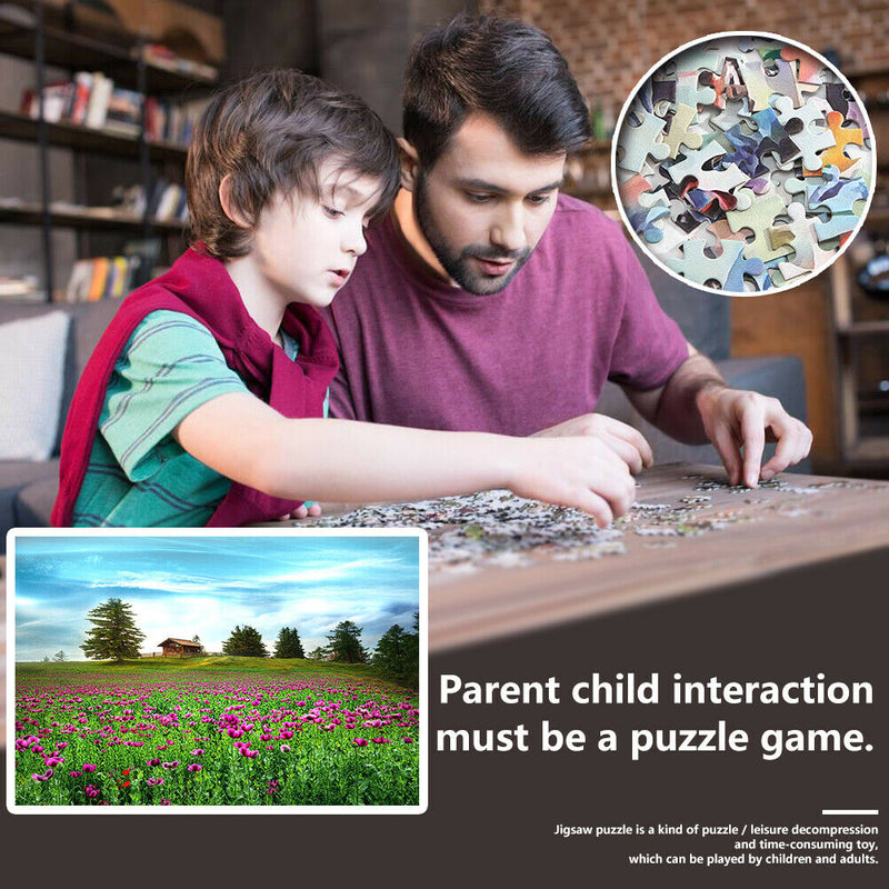 1000 Pieces DIY Paper Jigsaw Puzzle Sea of Flowers Assembling Picture Toys