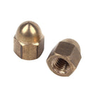 20pcs M5 Thread Dia Dome Head Brass Cap Acorn Hex Nuts V7G5