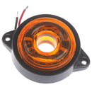 2Pcs Amber Round Side Marker Lights Clearance 10 LED Truck Trailer Lamp 24V