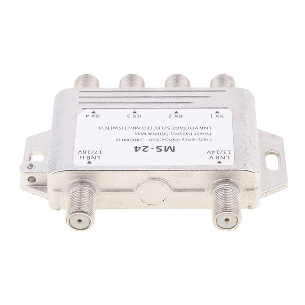 2x4 Multiswitch 2/4 2 LNB Satellite Multiswitch 4 Receivers HDTV HD