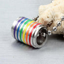 Charms Stainless Steel Pendant DIY Necklace Pride Pendant Rainbow Jewelry