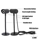 Desktop USB 2.0 Rotatable Computer Webcam 30fps With Microphone 480P 5 Million