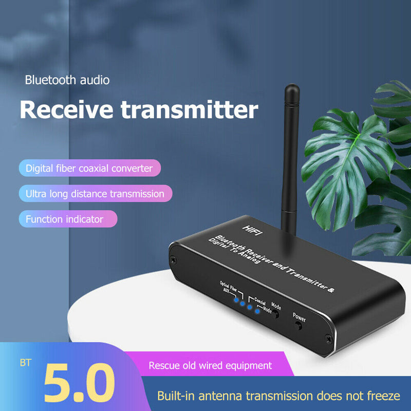 D09 Coaxial Toslink to Analog Wireless Audio Converter Bluetooth 5.0 Adapter