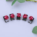 10pcs 5mm Fairing Bolts Spire Speed Fastener Clip Screw Spring Nuts (Red)