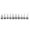 100pcs Fishing Top Rings DIY Pole Repair Kit Line Guides Eyes 0.9mm/ 1.0mm/