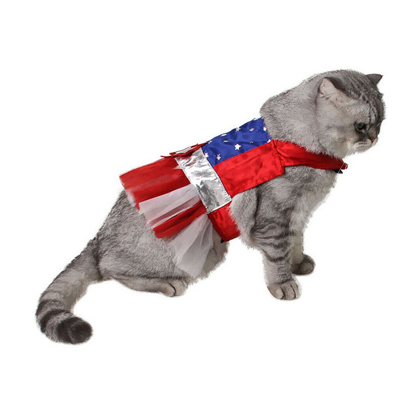 Small Pet Dog Cat Lace Skirt Princess Tutu Dress Summer Clothes Apparel  M