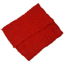 Women Warm Knit Neck Circle Wool Cowl Snood Long Scarf - Red
