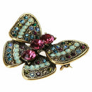 Ladies Women Alloy Diamond Cute Insect Brooch Butterflies