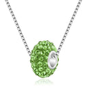 Crystal Ball Pendant Necklace Fashion Rhinestone Choker Jewelry (Green) A
