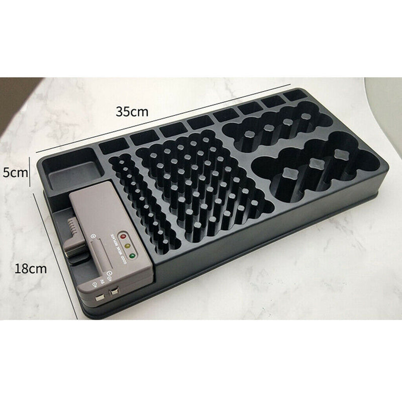 100 Battery Caddy Storage Plastic Holder Rack Organizer  AAA AA D C 9V