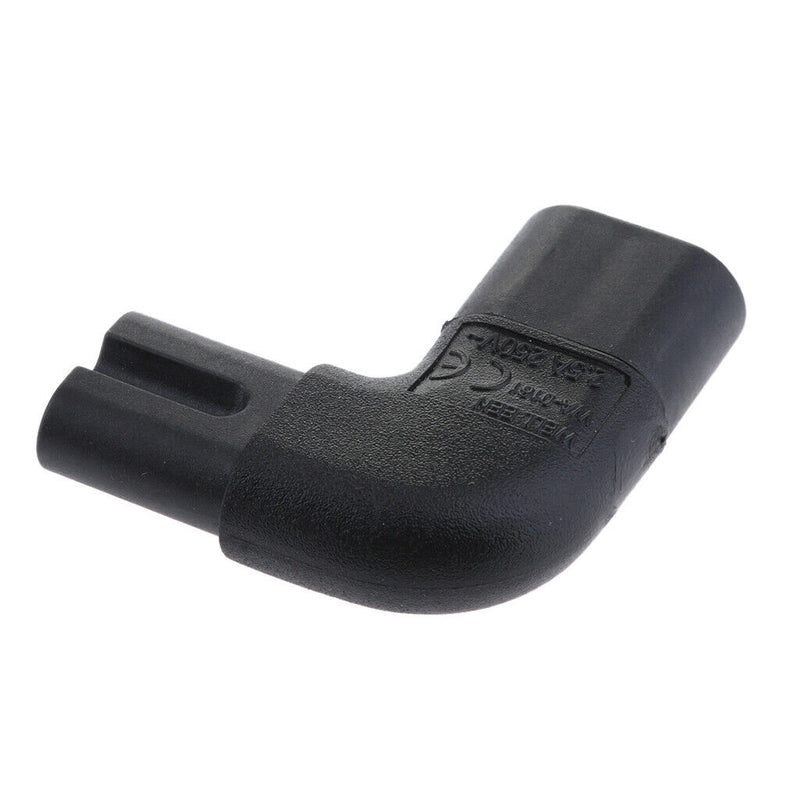 1 X IEC320 C7 To C8 Right Angle 90 Degree Angled AC Power Adapter Extension