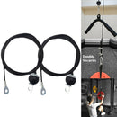 2 Pieces 2m Fitness DIY Pulley Cable System Back Hand Training Home Gym Accs