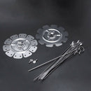 Stainless Steel Grilled Cage BBQ Roaster Barbecue Kebab Maker Meat Skewer M D7C2