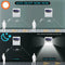 2pcs 100LED Three-sided Solar Motion Sensor Wall Light Outdoor Garden Lamp A#S