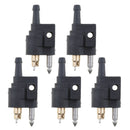 5 Pack 6mm 1/4" Fuel Hose Line Connector Fittings For Yamaha Fuel Pipe Black