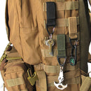 2pcs Outdoor Military  MOLLE Webbing Belt Triangular Carabiner Hook
