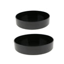 Set of 2 Japanese Flower Vases Round Plastic Flowerpot Black 23cm &