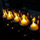 5Pcs Flameless Candle Pillar Bulb, LED Tea Light Battery, Electric Candle
