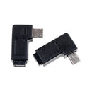 2X 90 Degree Micro Left &Right Angle USB Male to Female Plug Adapters Charger~Z