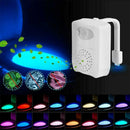 Intelligent 16-color Bathroom Toilet Night Light Human Light Body Sensor N5L1