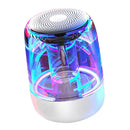 Colorful Light Wireless Speakers Waterproof with Mic Handsfree Bass White
