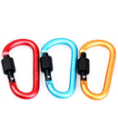 10Pcs D-ring Aluminum Alloy Carabiner Buckle Hook Clip Keychain Screw Lock