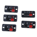 5Pcs 2 Positions push in spring load audio speaker terminals panel connec HgTEU