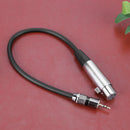 3pin XLR Female to 3.5mm TRS Male Cable Audio Adapter Cable Metal Connector A