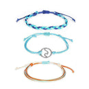 3X/Set Women Handmade Multi-color Bohemian Weave Bracelet Knot Bangles Rope Z1W1