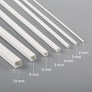 7pcs Styrene ABS Square Tube 500mm 2/3/4/5/6/8/10mm in Diameter