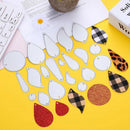 20pcs Earring Cutting Dies Teardrop Leaf Shape Die Metal Cutting Stencils Making