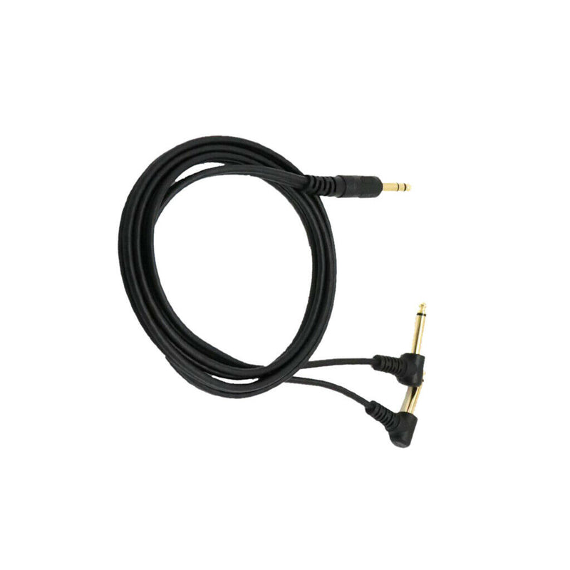 6.35mm Male Stereo to 2x 6.35mm Male Right Angle Y Splitter Audio Cable