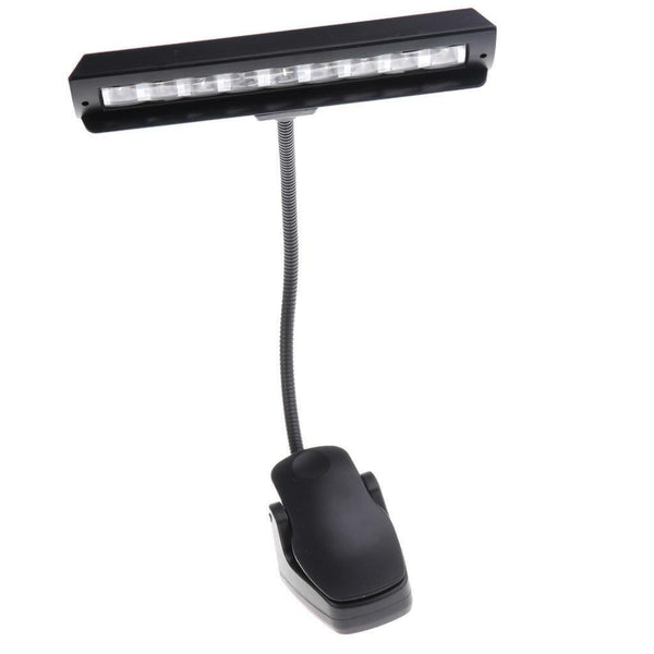 ABS 9 LED Music Stand Lamp Desk Bedroom Reading Light Black 20.3cm/7.99''