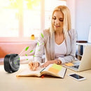 Small Portable Desk Fan, Mini Table Fan With Usb Rechargeable, 3 Speeds Qui