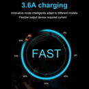 3.6A Fast Charging 2/Dual USB Car Charger LED Metal Universal For Phone Min Q9K9