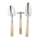 3x Outdoor Garden Tools Set Includes Wide Sharp Shovel & 4 Teeth Rake, Gifts