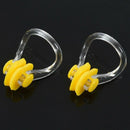 Yellow Clear Rubber Diving, Swimming Swimming Nose Clip Protection 2 Pcs F6P2