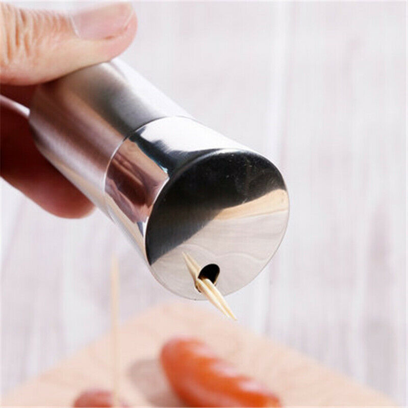 1X(Creative European Style Y-Shaped Stainless Steel Toothpick Box Sleek Hig