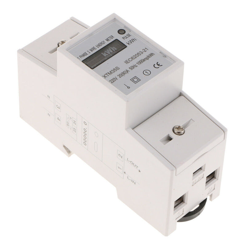 Multi-function DIN-rail Standard Single Phase 2P Electronic Energy Meter